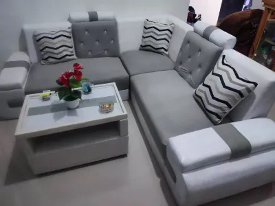 Sofa Sudut L Type Angsa Modern Sofa + Meja