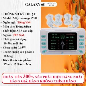 Máy Massage Xung Điện Trị Liệu Vật Lý Z311 Máy Mát Xa Châm Cứu Pin Sạc Giảm Nhức Mỏi Toàn Thân