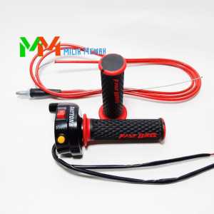 Gas Spontan Full Besi 2 Tombol Kabel Panjang 190cm Universal Semua Motor Matic dan Bebek Dan moge