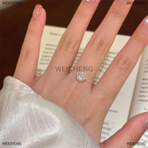[COD] WEICHENG Fashion Zircon Ring For Women Transparent Fishing Line Rings Jewelry Gift