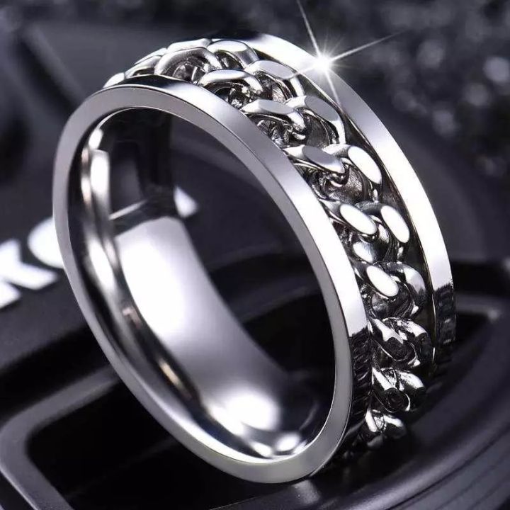 cincin ring skull bentuk tengkorak punk bahan stainless steel cincin pria cincin cowo modern import china