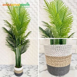 Pohon Artificial Pohon Palem T150 Cover Seagrass Pohon Plastik Dekorasi Ruangan Pajangan Rumah Cafe Aesthetic