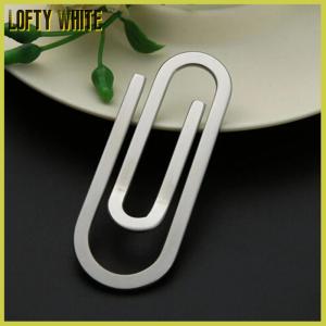 Lofty White Stainless Steel Pocket Money Clip Wallet Metal Steel Bill Clip Clamp Folder Clip Cash ID Credit Card Money Holder