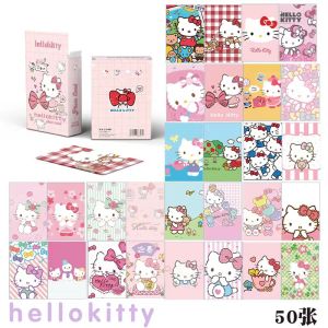 50 Pcs Saniro Kuromi Cinnamoroll Pacha Dog Mini Card Album Cute Peripheral Anime Laser Small Lomo Cards Students Girls Collective Stationery Postcard Stickers