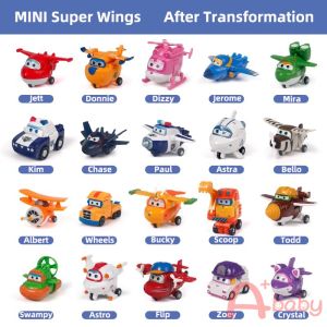 ASM Kids MINI Super Wings Original Auldey Toys Action Figure Robot Transformation Jett/Dizzy Figure Toy Collectible Transforming Toy Kids Birthday Gift Original Ninja Turtles Toys - Lazada