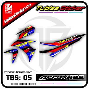 Sticker Striping Aerox 125 - Stiker Striping Variasi Motor Aerox 125. TBS.05