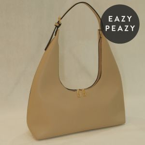 NEW EazyPeazy Double Zip Hobo Bag (Shoulder Bag Office Work Bag Hand Bag Leather Ladies Bag)