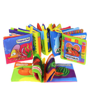 6 Styles Baby Soft Cloth Books Animal/Fruit CognitionStory Books Educational Toys for Infant Newborn