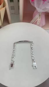 Fashionable and high-end accessories glossy silver-plated bracelets for men and women couples jewelry trendy niche accessories