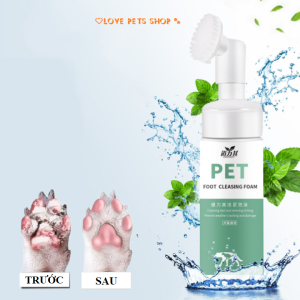Bọt rửa chân chuyên dụng cho Chó Mèo chai 150ml - Love pets shop