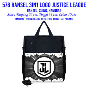 Ransel 3IN1 Seri Superhero Tas Sekolah Anak Travel Sling Bag Handbag Hadiah Ultah