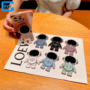 Phone Stand Astronaut Stand Astronaut Bracket Stand Astronaut Phone Case Stand Folding Invisible Multifunction Three-dimensional Lazy Bracket Creative Cartoon Cute Back Sticker