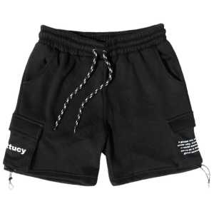Celana Pendek Fleece Hitam Casual Pria Make Happy - Gaya Pantai dengan Pinggang Elastis
