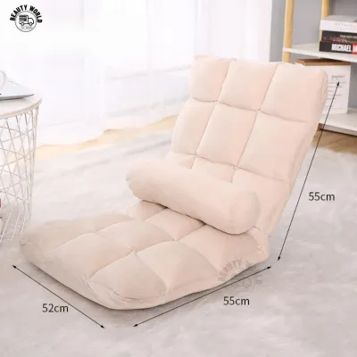 [SG Seller]Foldable Chair Floor Sofa Lazy Sofa Tatami Single Folding Bed Backrest Seat Dormitor Floor Chair Bean Bag
