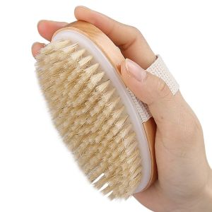 Bathing Brush Dry Skin Body Soft Natural Bristle SPA Brush Without Handle Wooden Bath Shower Brush SPA Exfoliating Body Brush