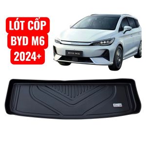 BYD M6 - Riêng lót cốp MAXXCAR nhựa TPE NGUYÊN SINH đúc 5D tràn viền cao cấp xe BYD M6 2024+