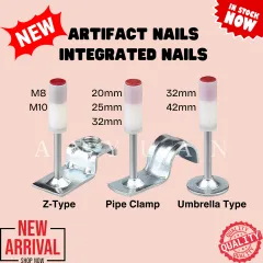 100pcs Ceiling Artifacts Nails Z-Type Nails for Fullthreaded rod