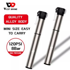 WEST BIKING 120PSI Bicycle Pump Waterproof MTB Bike Pump Kit for Bicycle Tire Basketball Bicycle Accessories