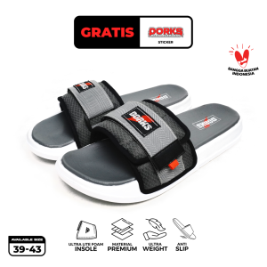 Dorks Thunderbold Grey - Sandal Slop Casual Premium Pria Wanita Sendal Selop Slipper Anti Licin Original Dorks
