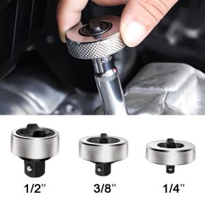 UFANSM อะลูมิเนียมอัลลอยด์ ประแจซ็อกเก็ตวงล้อ 1/4 3/8 1/2นิ้ว เหล็กเหล็กไร้สนิม เครื่องมือสำหรับมือ ที่หมุนได้ ที่จับประแจซ็อกเก็ต บ้านในบ้าน