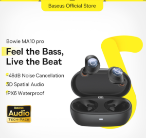 [OSCAR FAVOURITE] Baseus MA10/MA10 Pro Wireless Earbuds Bluetooth 5.3 Bluetooth Earpiece Earphone CVC 48dB Noise Cancelling Earbuds Touch Control IP6 Dustproof and Waterproof