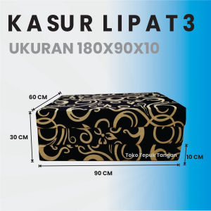 KASUR LIPAT 3 PATAH FREE TAS - Ukuran 180x90x10cm dan 180x120x10cm