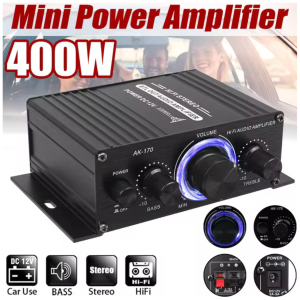 PROMO Lepy AK 170 Amplifier Mini Full Bass Hi Fi Stereo Audio Treble Bass Booster