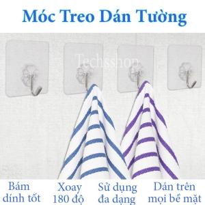 Combo 10 cái móc treo đồ dán tường trong suốt - Bám dính tốt - Móc dán tường chịu lực siêu dính siêu chắc - Móc treo quần áo nhà vệ sinh - Móc máng khăn nhà tắm nhà bếp