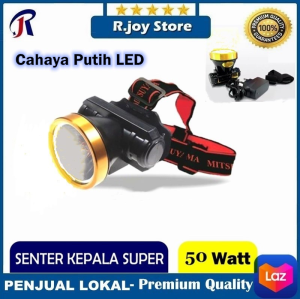 SENTER KEPALA 50w Bergaransi Putih Probest HEAD LAMP 50WAdaptor standar AS