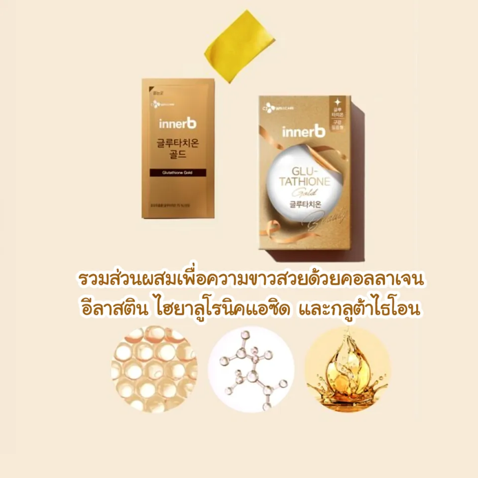 💖เผยผิวออร่าสุขภาพดี 💖InnerB Glutathione Gold ใหม่ล่าสุด! แบบแผ่นฟิลม์ ทานง่ายเพื่อผิวขาวสวย 1 กล่อง 30 แผ่น