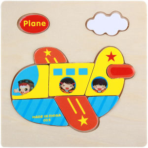 Baby Kids Educational Learning Toy 3D Wooden Puzzle Cartoon Toys