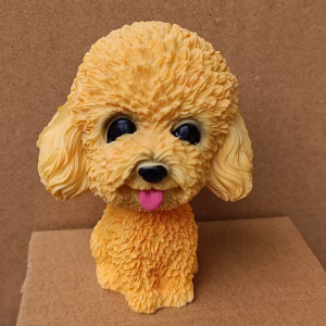 Bobblehead Dog Nodding Puppy Dashboard Ornament Car Table Decor Resin Home Gift Cute Display