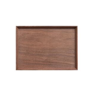 LETOY 1 pcs Fashion Kitchen Supplies Household Black Walnut Natural Tableware Storage Tray Wooden Tray Fruit Plate