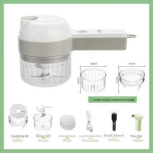SG 4-in-1 Multi-Function Vegetable Slicer/Kitchen Garlic Slicer/Electric Garlic Press Baby Food Handheld Food Processor