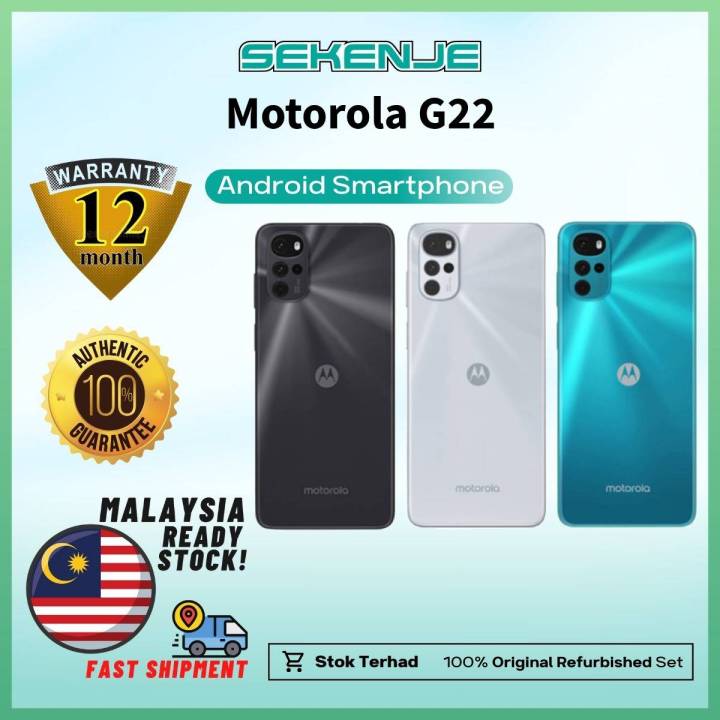 Motorola G22 128GB + 4GB RAM 100% Original Refurbished Set | Lazada