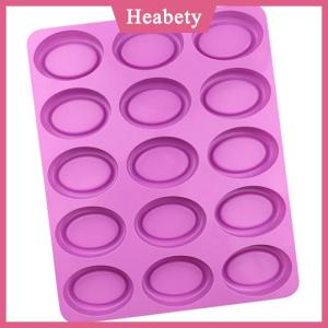 Heabety  15 Khoang Silicone Khuôn Xà Phòng Hình Dạng Hình Bầu Dục Tự Làm Xà Phòng Nguồn Cung Cấp Handmade Sô Cô La Bánh Khuôn Xà Phòng Làm Công Cụ Quà Tặng Sinh Nhật