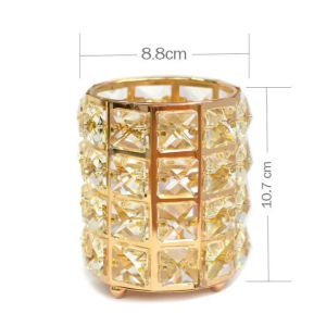 Crystal Makeup Brush Holder Makeup Tool Storage Container Eyeliner Pen Holder Crystal Clear Cosmetic Stand Box
