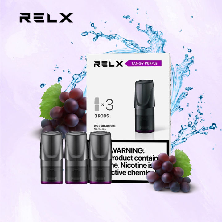 RELX Tangy Purple/ Grapes Flavor 3pcs Pods 3%