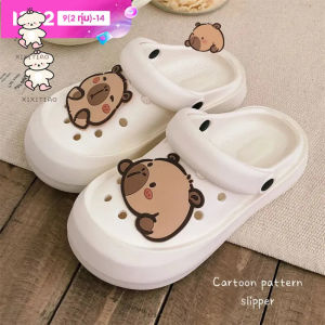 WEIYI-XXT Summer Fun Hole Shoes EVA Seaside Vacation Cute Capabala Capybara Beach Slippers Female