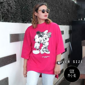 Atasan  Tunik Hijab oversize Animasi Lengan 7/8 Bhn Cm24s Jumbo Wanita