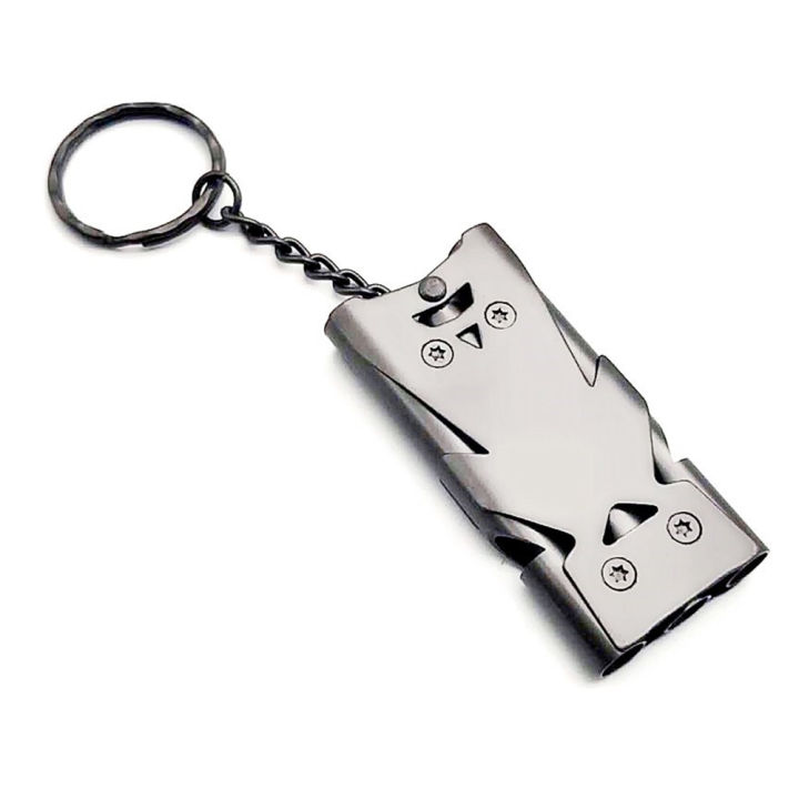 Portable Three-Pipe Keychain Whistle EDC High Decibel Emergency ...