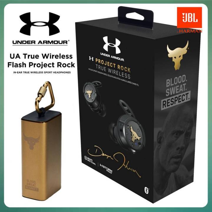 JBL Under Armour UA FLASH PROJECT ROCK True Wireless Headset Bluetooth sports Earbuds In ear Headphones Lazada