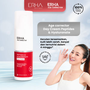 ERHA Age Corrector Day Cream - Krim Moisturizer Pelembab Wajah Pagi Anti Aging - Peptides & Hyaluronate