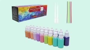 27 Pcs DIY Watercolor Marbling Paint Kit Chalk Paste Watercolor Painting Set Acrylic Pouring Paint Crafts 20 Colors Water Marble Paint DIY Painting Kit for For Canvas Stonge Wood Art Craft Supplies