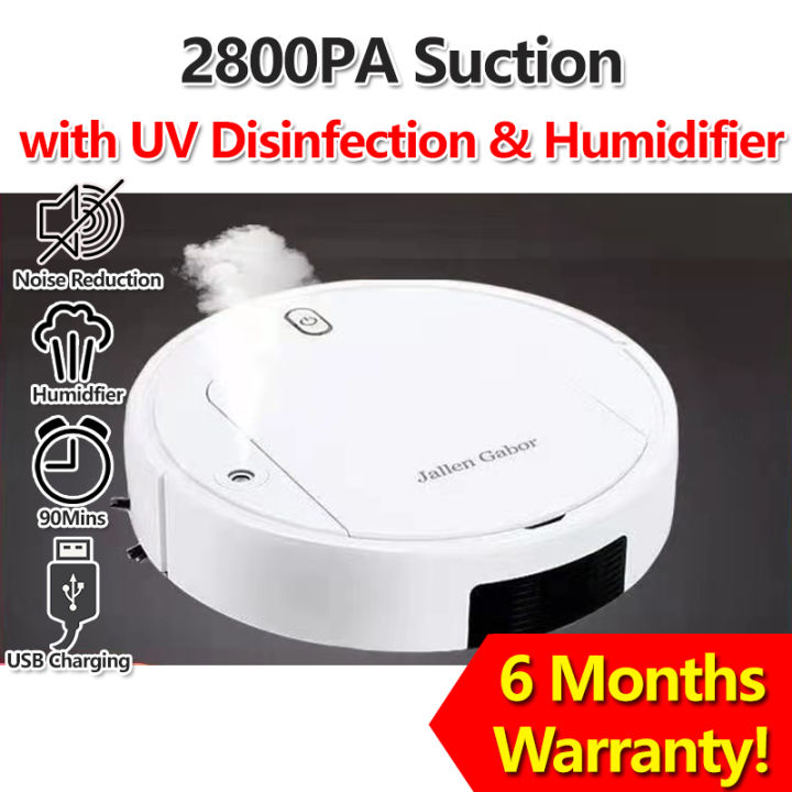 【SG Local Seller】 Fully Automatic Cordless Smart Robot Vacuum Cleaner Sweeping Robot Humidifier