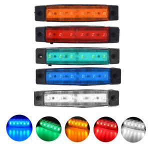 Aitemay 2PCS/10PCS Universal 12V/24V 6 Led Car Side Marker Lights Truck Trailer Light Warning Lamps