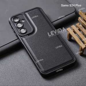 Luxury Case Leather Pro Kamera Black Samsung S24 Samsung S24 Plus Samsung S24 FE Samsung S24 Ultra