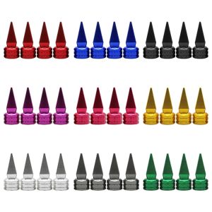 INNEED 4pcs Được cá nhân hóa Van nhọn sắc dùng để độ xe Phổ quát Hợp nhôm Nắp van vặn cải tiến Chất lượng cao 10 màu sắc Nắp van lốp ô tô