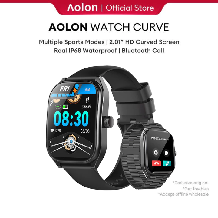 Aolon 2024 New Curve 2.1 inch IP68 Waterproof Smartwatch Bluetooth Call