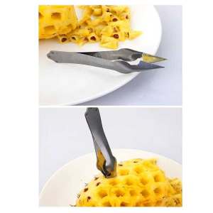 BECORATE Stainless Steel Eye Remover Pliers Pineapple Clip Fruit Peeler for Easy Core Removal Versatile Use in Kitchen Stainless Steel Construction